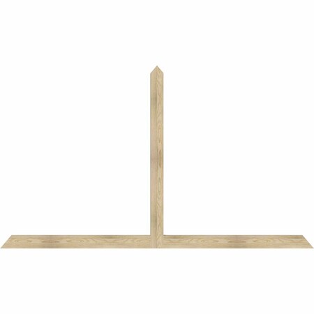Ekena Millwork Portland Rough Sawn Timber Gable Bracket, Douglas Fir, 96"W x 56"H x 2"D x 4"F, 14/12 Pitch GBW096X56X0204POR00RDF